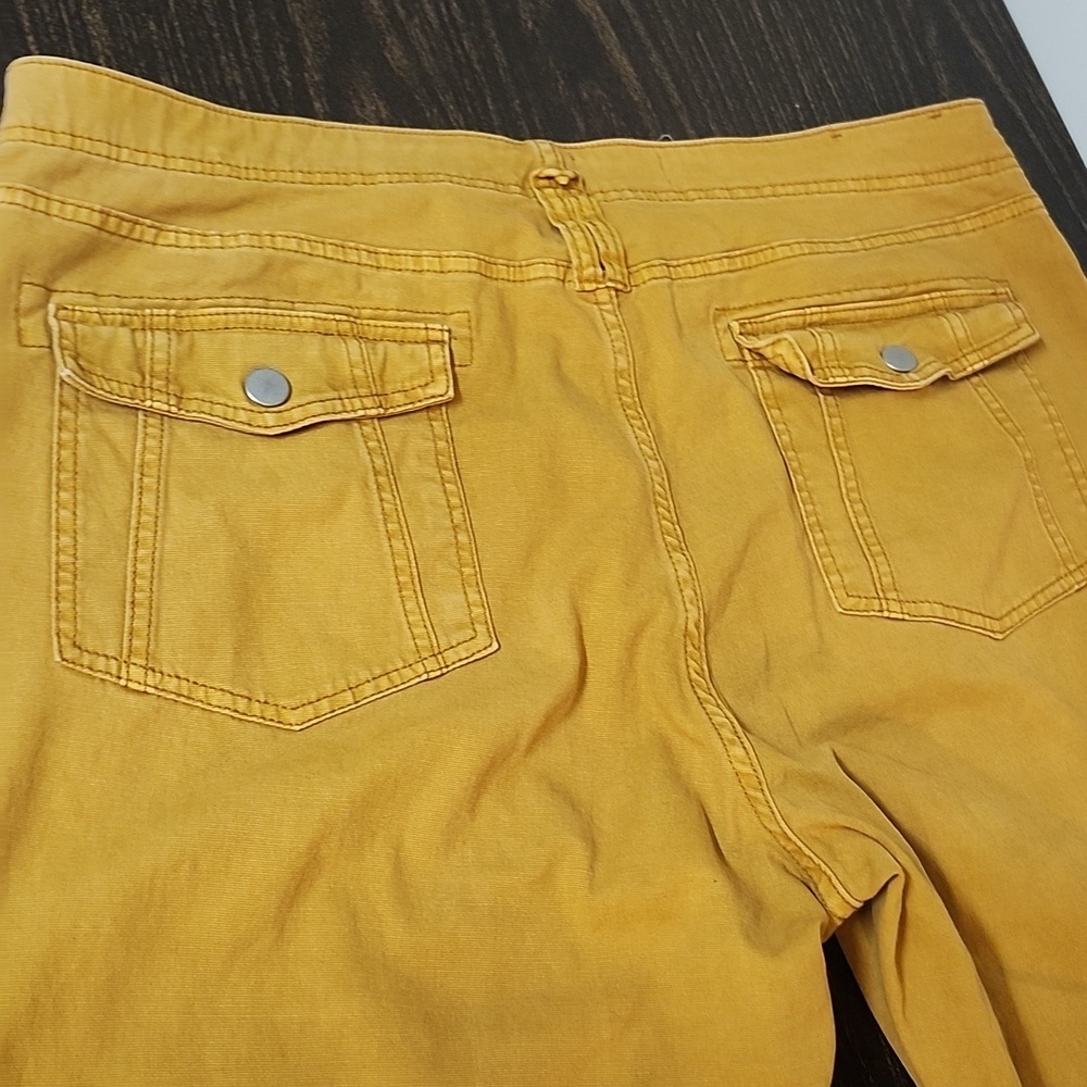 Anthropologie Pilcro Mustard Yellow Yaya Highrise Wide Leg Pants 34 - Picture 8 of 9